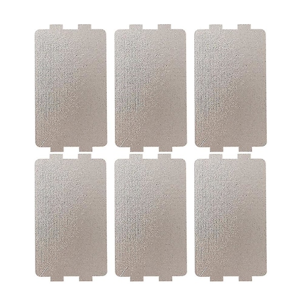 6 stk. Mikrobølgeovnsplatedeksel Mikrobølgeovnsdeler Ovnsbølgelederdeksel MikrobølgeovnssprøplateC 11.6X6.5CM