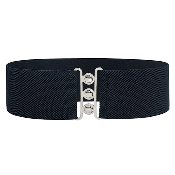 5 cm bred elastisk bælte Strækbar bælte bred talje Vintage Stretch Black