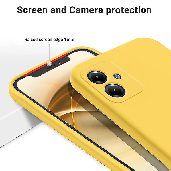 Motorola Moto G54 Power Edition -puhelimen kuori nestemäisestä silikonista + pehmeä vuori Suojakuori
