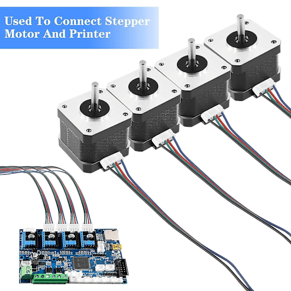 Steppermotorkabel - 4 stk, Xh2.54 Steppermotorkoblingskabel