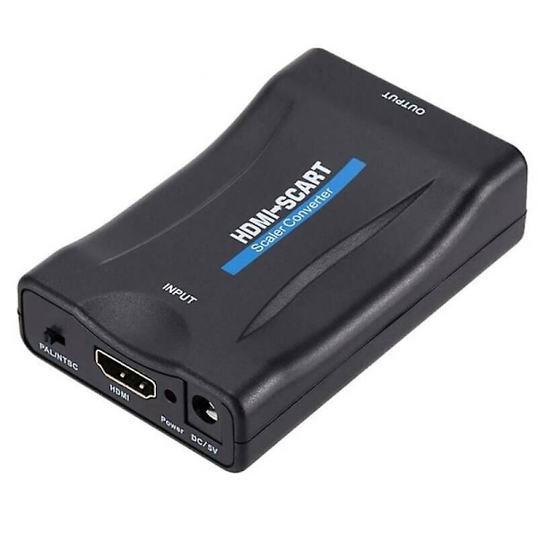 HDMI til SCART-adapter HD-video lyd Slap-up-konverter USB-kabel TV DVD HDTV Ny