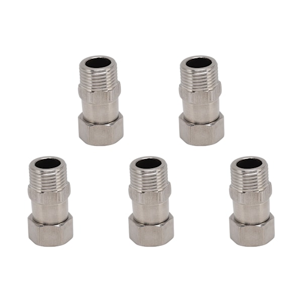 NYE VVS-rør fittings G1/2 hun gevind rustfrit stål vand gas rør fittings til byggematerialer 5stk