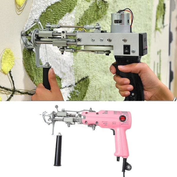Elektrisk tuftpistol för mattor, snabb luggklippning/sömnadssömnad Handverktyg Pinksn (335)