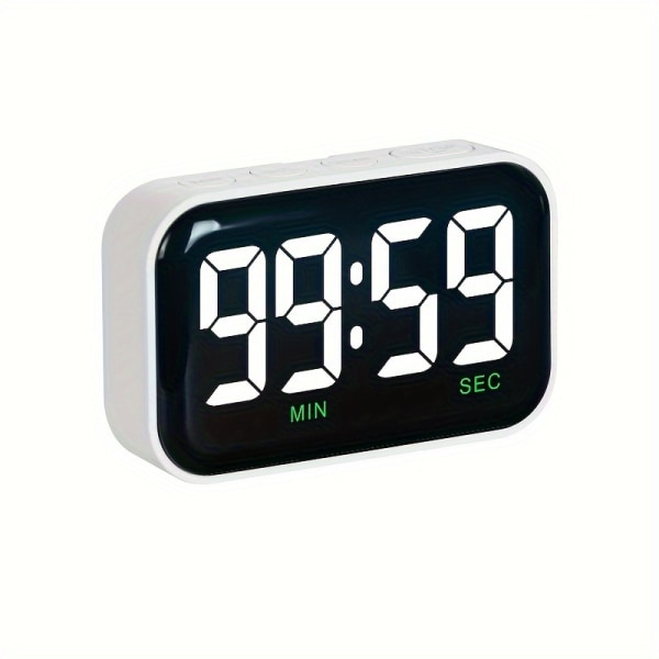 1 stk. bærbar stopur, multifunktions elektronisk timer (ekskl. batteri) White