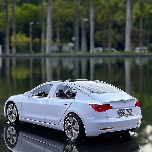 1:32 Tesla Model X Model 3 Model S Model Y Legering Bilmodell Diecasts Leksaksbil Ljud Och Ljus Barnleksaker För Barnpresenter Pojkleksak Model 3 Red