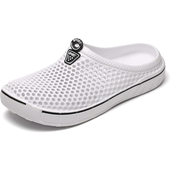 Unisex Clogs Shoes Casual Slippers Quick Dry Sandals White