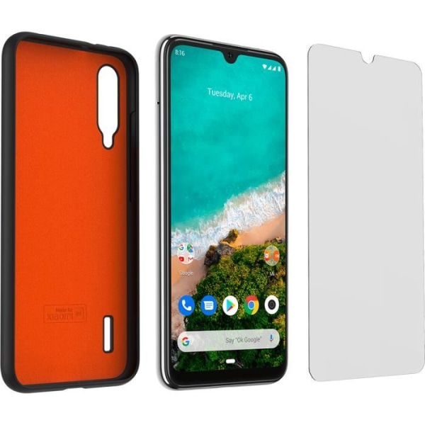 Pack TPU case and tempered glass for Xiaomi Mi A3