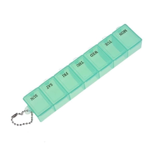 7-Day Pill Box Tablet Dispenser GREEN