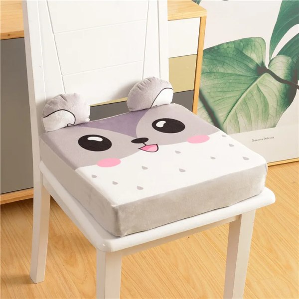 Babybelte Pude Avtagbar Barnestol Barnestol Setepute Stol Booster Pute Barnestol Øk Sete Gray Mouse