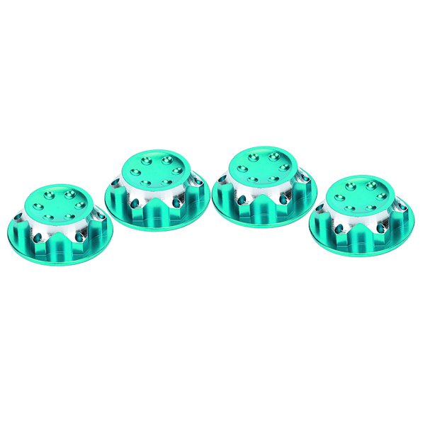 4 st 21 mm/0,8 tum dammsäkra fälgbultar i aluminiumlegering, tillbehör som passar till AGAMA 1/8 RC-bil, grön