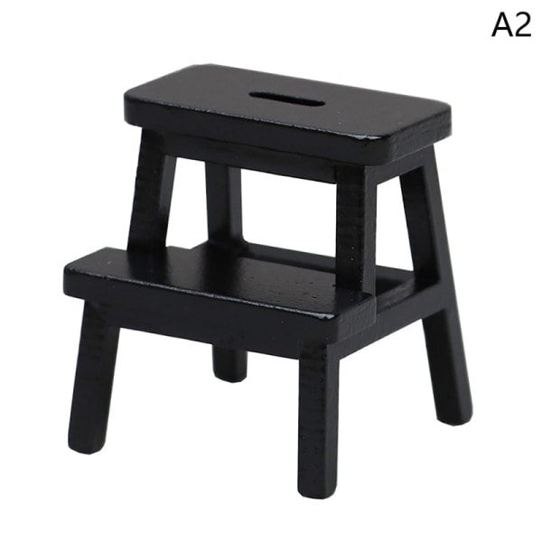 1:a 1:12 dockhusmöbler Miniatyr katt steg pall Dubbel-La A2 En storlek