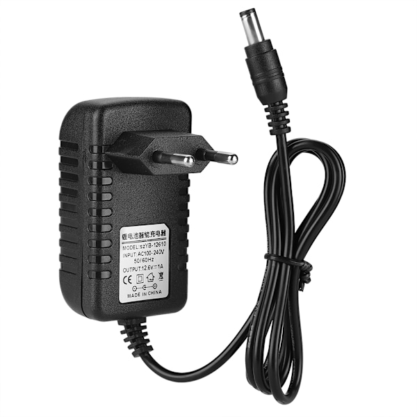 Multi 12,6V/1A adaptiv lithium batteri oplader 100-240V indgang - EU stik