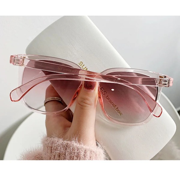 Trendikkäät Ylisuuret Aurinkolasit Naisille Muotisuunnittelija Vintage Neliönmuotoiset Aurinkolasit Naisille Suuret Kehykset Gradientti Sävyt Oculos De Sol Muut Other Brown