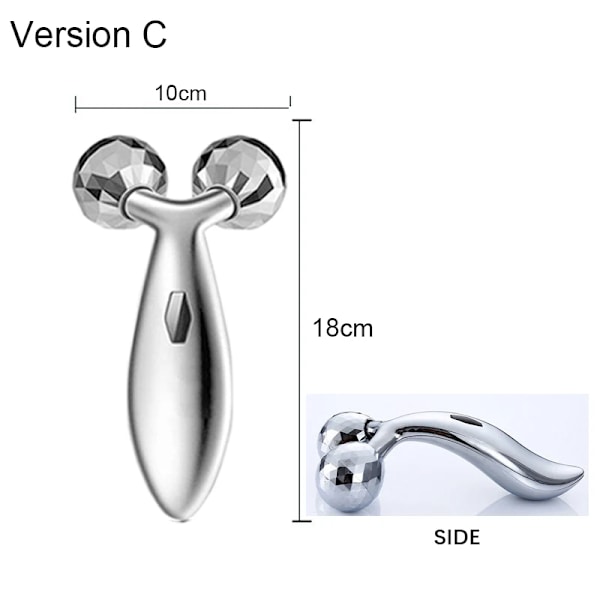 3D Roller Massager Ansiktsmassager Y-form 360 ​​Rotera Tunn Ansiktskropp Formning Avslappning Lyft Rynkor Ansiktsmassager