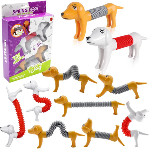 2 st Fidget Sensory Tubes Leks Hund Partypresenter Pop Tubes Fidget Leks