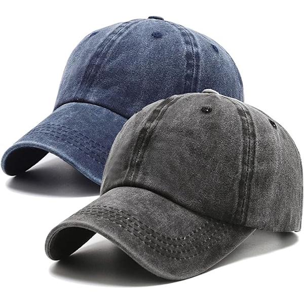 Pakke Vintage Vasket Distressed Cap Golf Dad Hat Til Mænd Kvinder