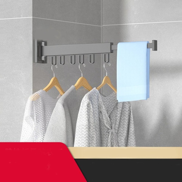 Taitettava vaateteline Taitettava vaateteline HARMAA 1 TANKO Harmaa Grey 1 Rod