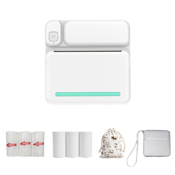 Termisk Bærbar Bluetooth-printer 57mm Mini Trådløs POS Termisk Billedfotoprinter til Android IOS Mobiltelefon FLYE1984