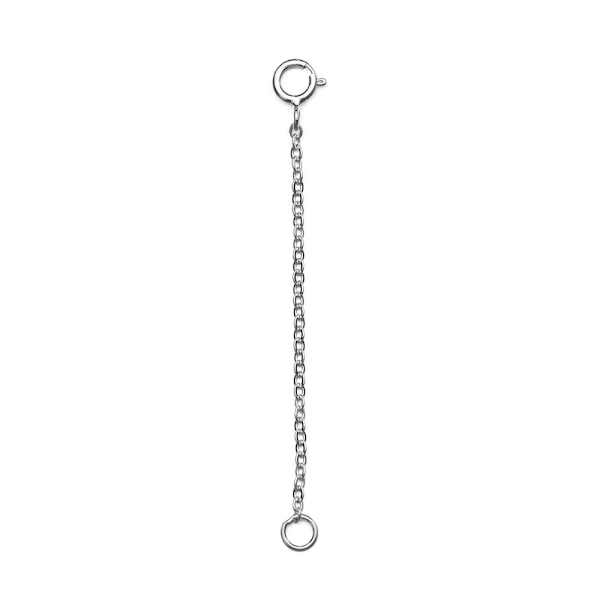 Förlängningskedja säkerhetskedja för armband Halsband SILVER 5CM - i lager