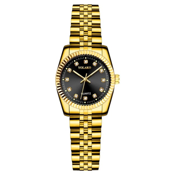 Kvinners klokker topp merke luksus 2022 mote diamant dame armbåndsur rustfritt stål gull mesh armbåndsur gold black