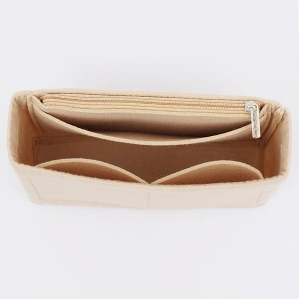 Filtstofpose Liner Passer til luksustaske Indsats Organizer Cosme Khaki Khaki S