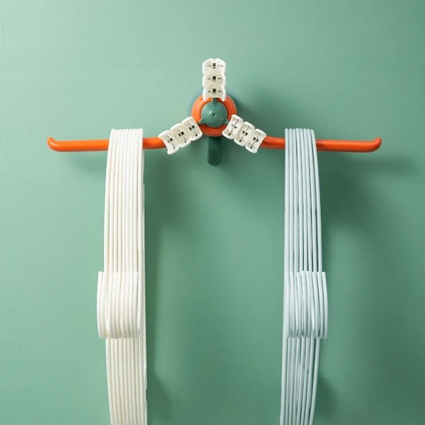 Stansfri hängare Hållare 90 graders vikt vägghängd klädhängare Grön Orange orange
