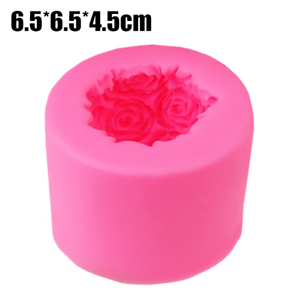 3D Rose Ball Form Silikoneform Form DIY Håndværksform Small