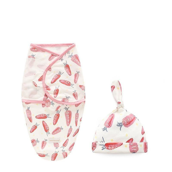 Baby + mössa Cocoon Wrap Bomullsspatel Väska carrot L