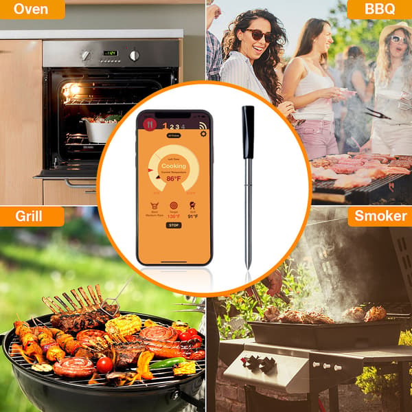 Trådløs smart kødtermometer, ovn grilltermometer med Bluetooth