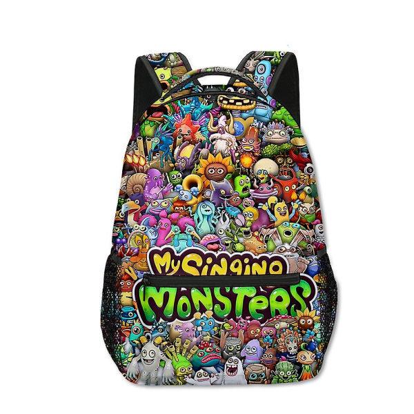 Cartoon My Singing Monsters Backpack School Bag 3d Print Backpack Student Book Bag（Color16）