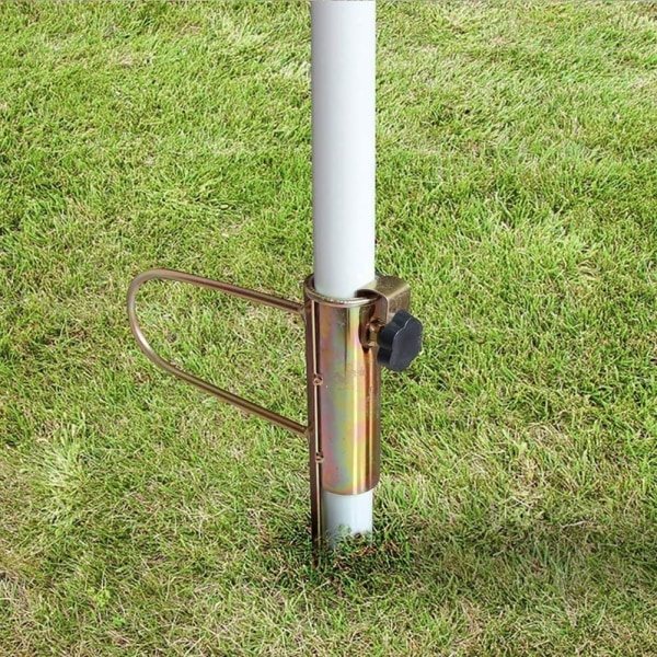 Paraplystativ, tungt metalstativ, markindsats, flag
