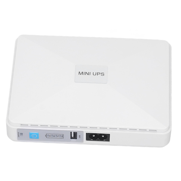 Mini UPS Batteribackup 8800mAh Avbrottsfri Strömförsörjning för Router Modem Övervakningskamera 100-240V EU-kontakt