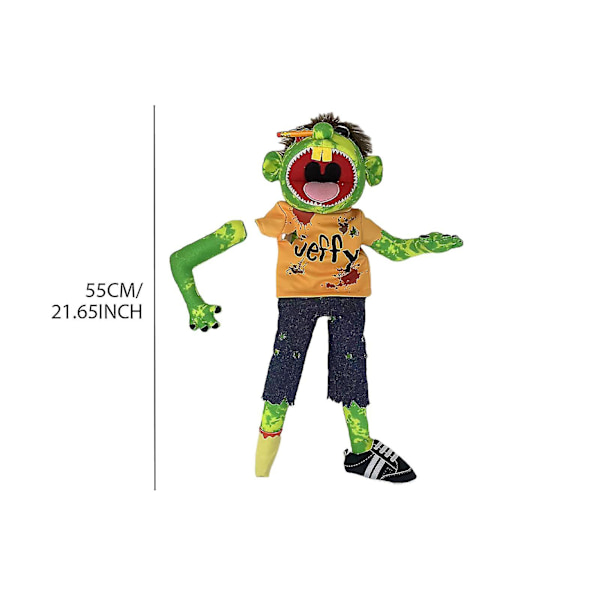 Jeffy Puppet Plysj Dukke, Jeffy Puppets Sml Leke, Slem Morsom Dukke Leke med Fungerende Munn, For Barn Gutter Jenter Rollespill, Storytelli zombie zombie 50CM