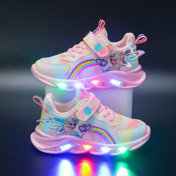 LED-lysande skor för flickor med blinkande sneakers för barn 1 1U 22