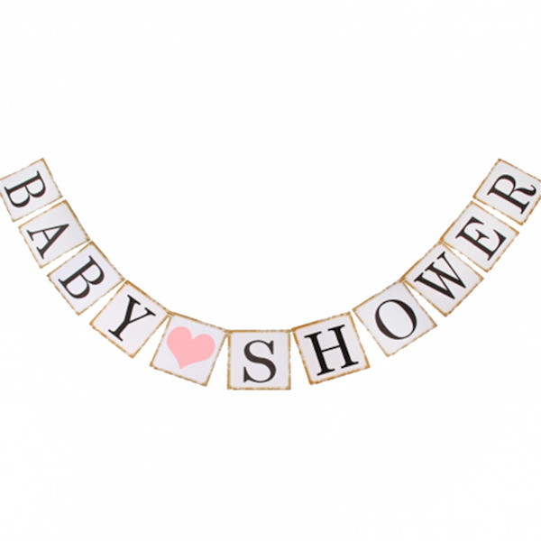 11 kpl/setti Muodikasta paperibanneria Baby Shower Englannin kirjaimet