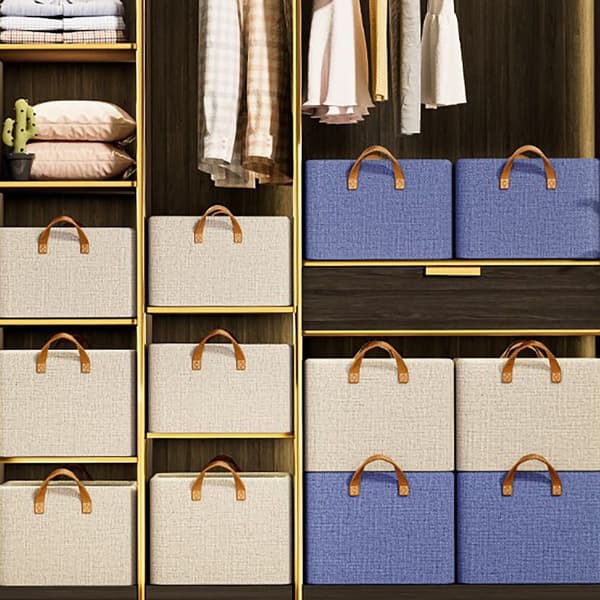 Förvaringslåda för Kläder Täcken BH Organizer MÖRKBLÅ mörkblå navy blue small-small