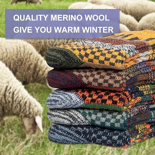 Par Damstrumpor Merinoull Vinter Termiska Mjuka Klassiska Chunky Strumpor för Kvinnor Andningsbara Premium Vandringsstrumpor Svettavvisande