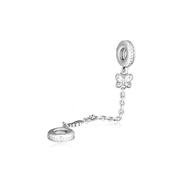 Fjärilskedjeband för armband 925 Sterling Silver Diy Bead