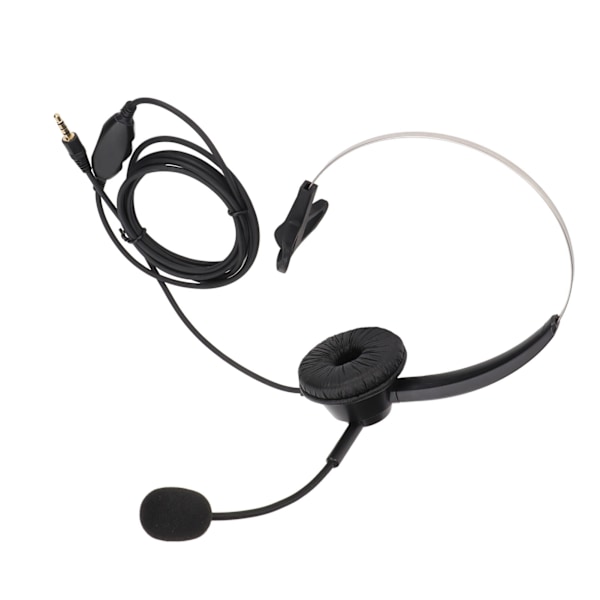 3,5 mm brusreducerande callcenter-headset, enkel öra kundtjänst headset med mikrofon för VOIP-telefoner