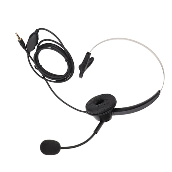 3,5 mm støjreducerende callcenter-headset, enkelt øre, kundeservice-headset med mikrofon til VOIP-telefoner