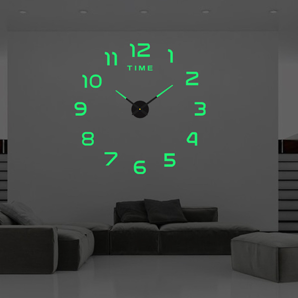 Minimalistisk Akryl Väggklocka med Tyst Mekanism, Röd version, Medium 3D 90cm Red version Medium 3D 90cm