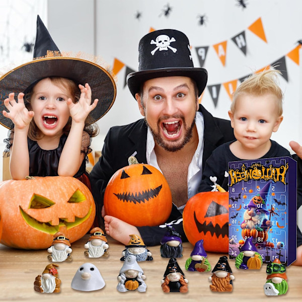 Halloween 2024, Halloween Adventskalender med 24 Samleobjekter, Alle 3D Samleobjekter til Julepynt, Halloween Nedtællingskalender