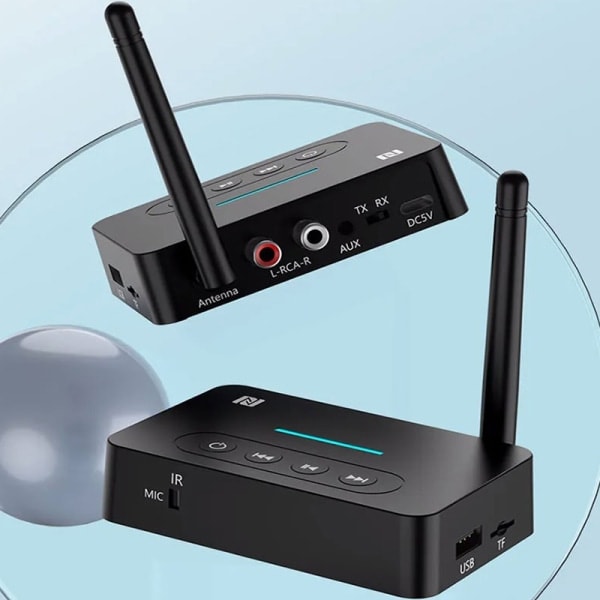 1 NFC Bluetooth-vastaanotin ja -lähetin 3,5 mm AUX/2 RCA Sup