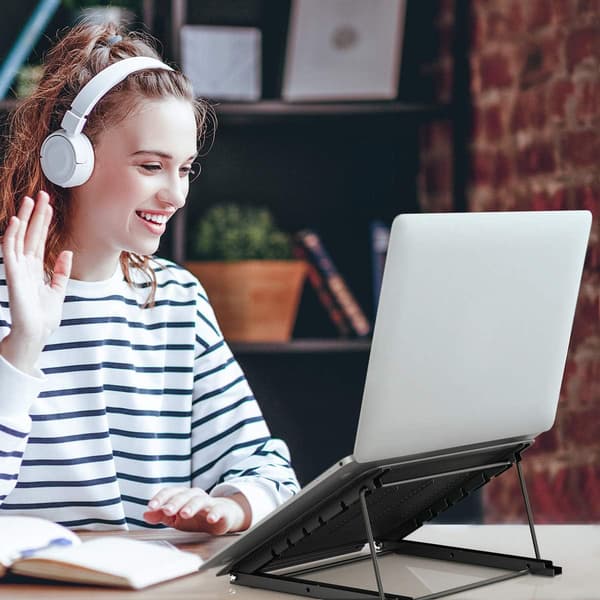 Laptop-hylla, Fällbar Bärbar, (Svart)