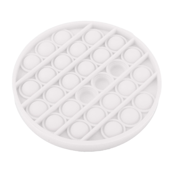 Bubbla Popping Push Press Fidget Sensorisk Leksak Stressavlastare Olika Färger Rund Vit