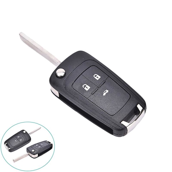 Lip Folding 3 Button Flip Remote Key Shell Case Cover Fob For Chevrolet Cruze DB