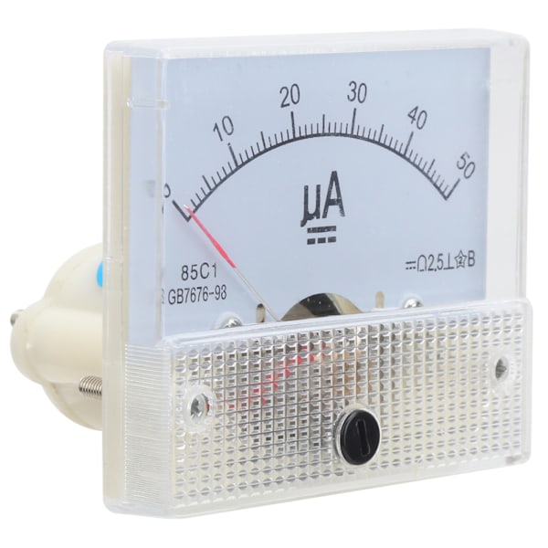 85C1 DC0-50UA Pointer DC Ammeter Head Ampere Meter Linjekrets Måleenhet