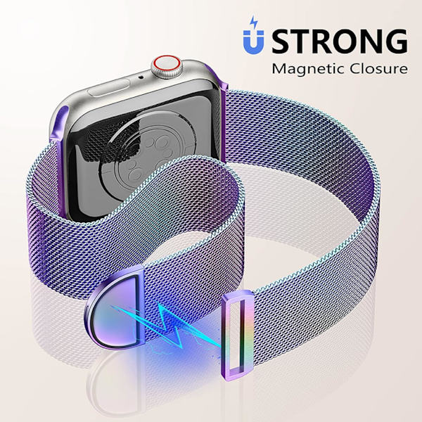Metallband kompatibel med Apple Watch band 40 mm 38 mm 41 mm Färgglad Colorful 42/44/45/49mm