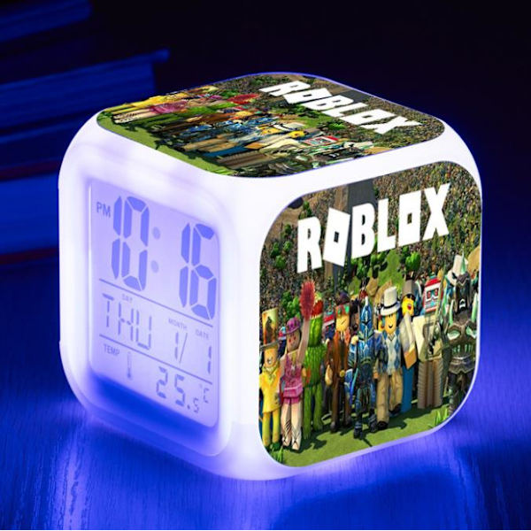 Roblox väckarklocka 7 färger byter Anime väckarklocka barn present A