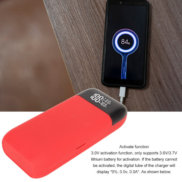 Lii MP2 18650 21700 Batteriladdare Powerbank Digital Display QC3.0 Snabbladdning Typ C Ingång Bärbar Mobil Ström